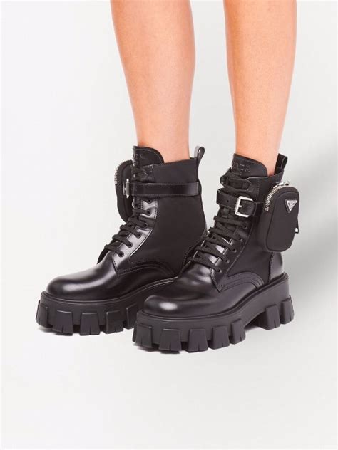 prada buckle hiking boots|prada lug sole combat boot.